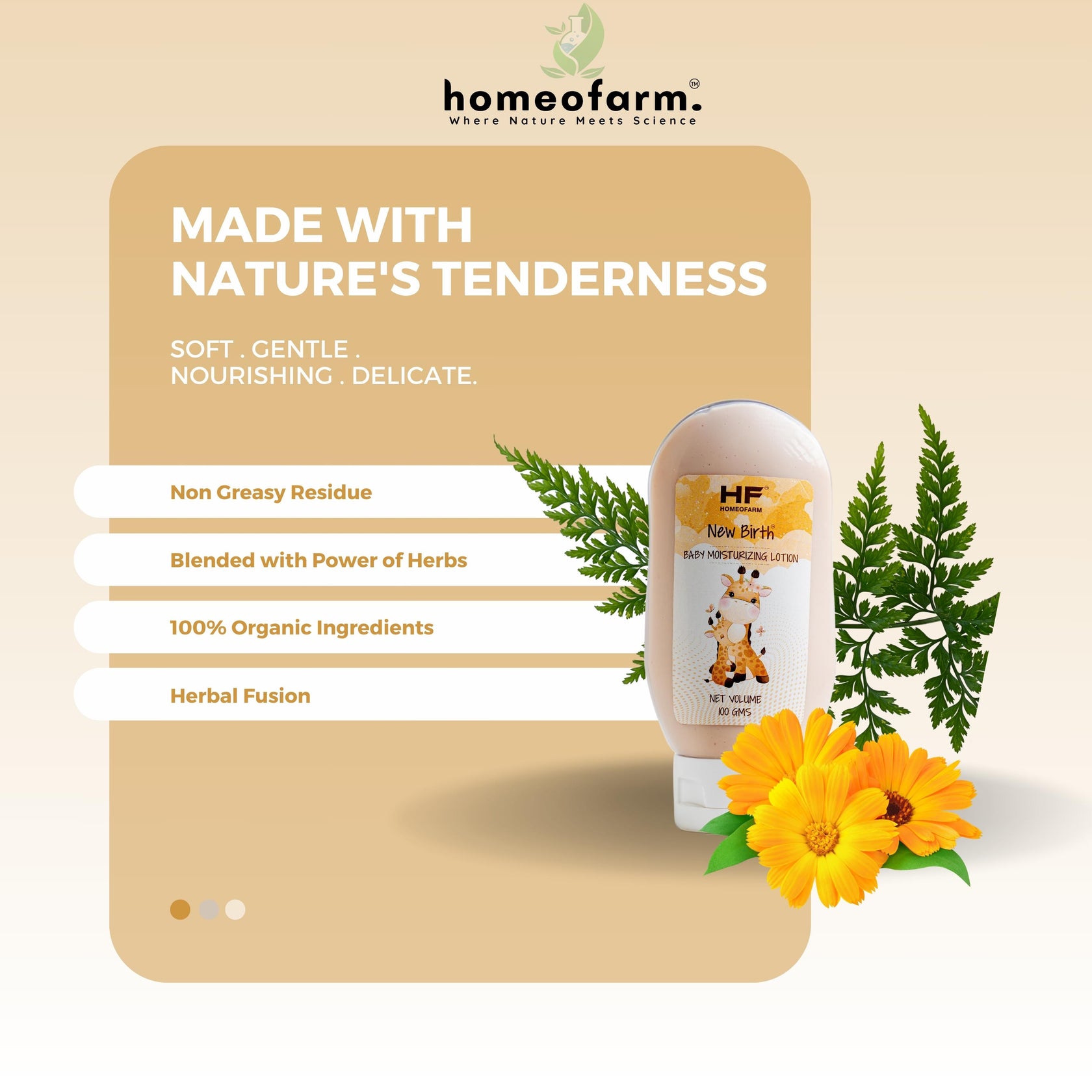 Organic and natural baby lotion HOMEOFARM